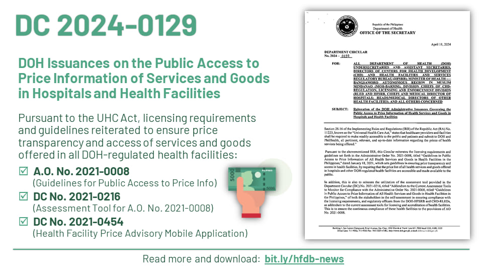 HFDB PH - Department Circular No. 2024-0129 April 11, 2024... | Facebook
