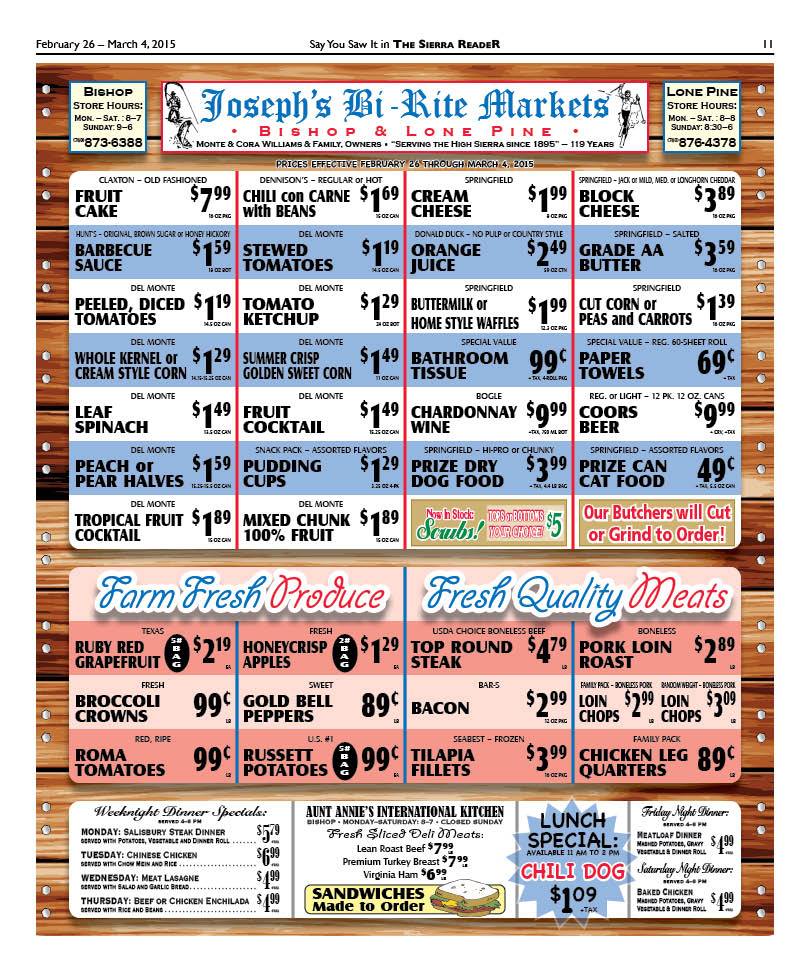 Joseph's Bi-Rite Market - Bishop | Bishop CA