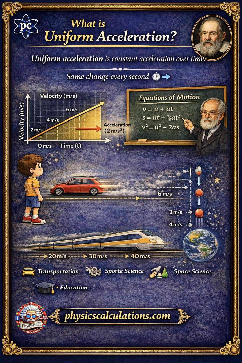What is Uniform Acceleration?... - Physicscalculations | Facebook