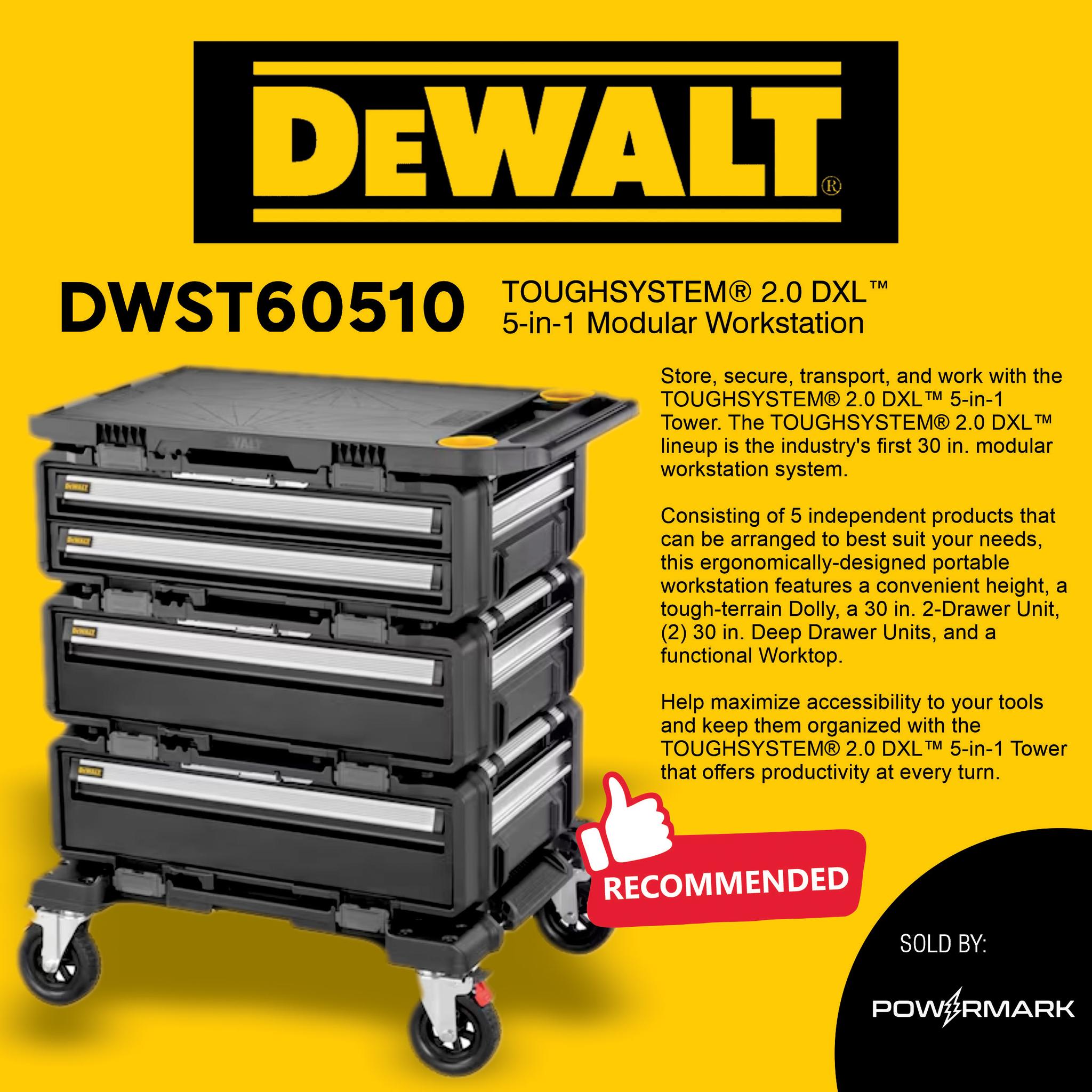 Powermark - #DEWALT DWST60510 TOUGHSYSTEM® 2.0 DXL™ 5-in-1 Modular ...