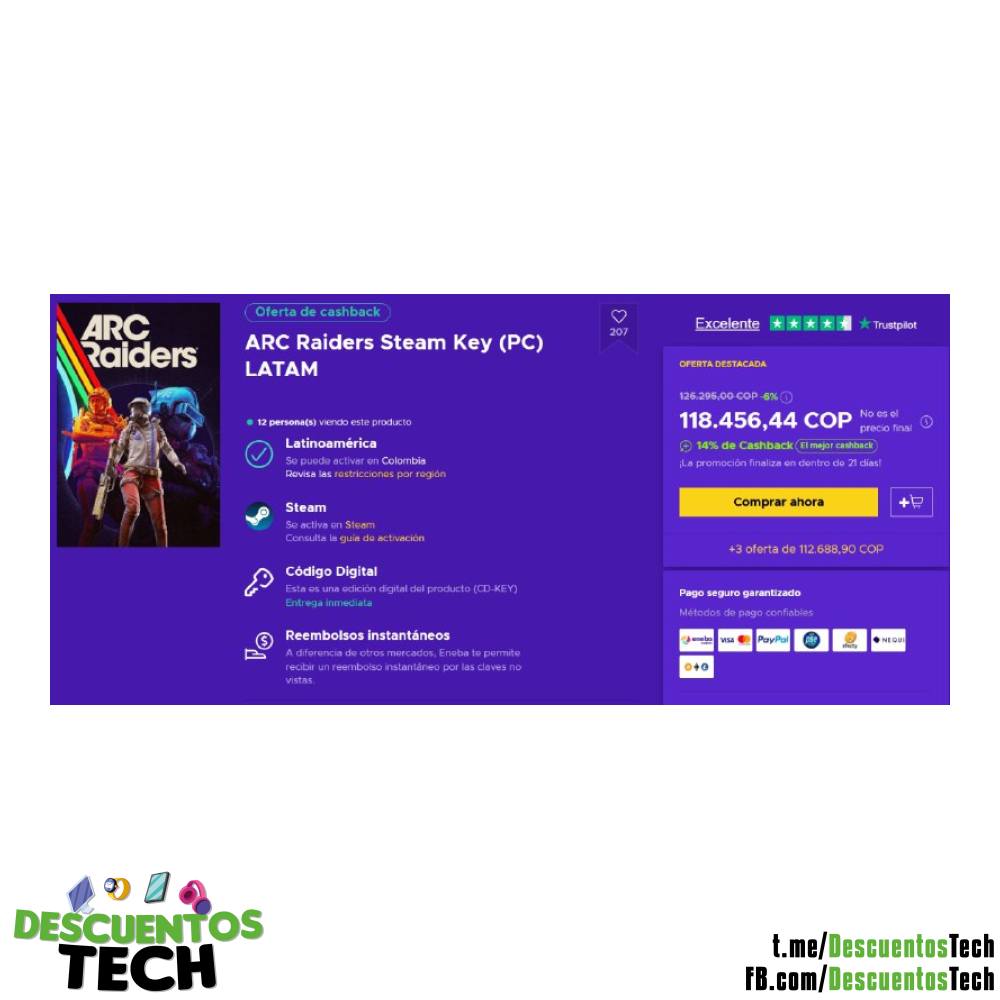 Descuentos - #Videojuego #Eneba Por solo COP$128.000 ARC Raiders Steam ...