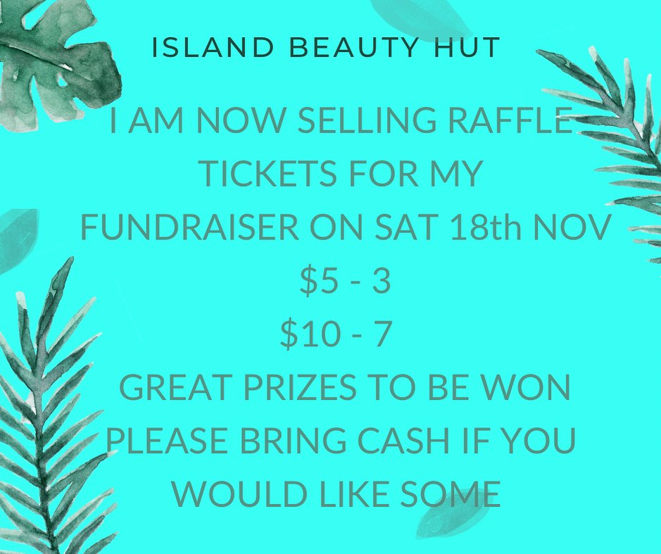 🤩 Raffle tickets now available 🤩 🌴If... - Island Beauty Hut | Facebook