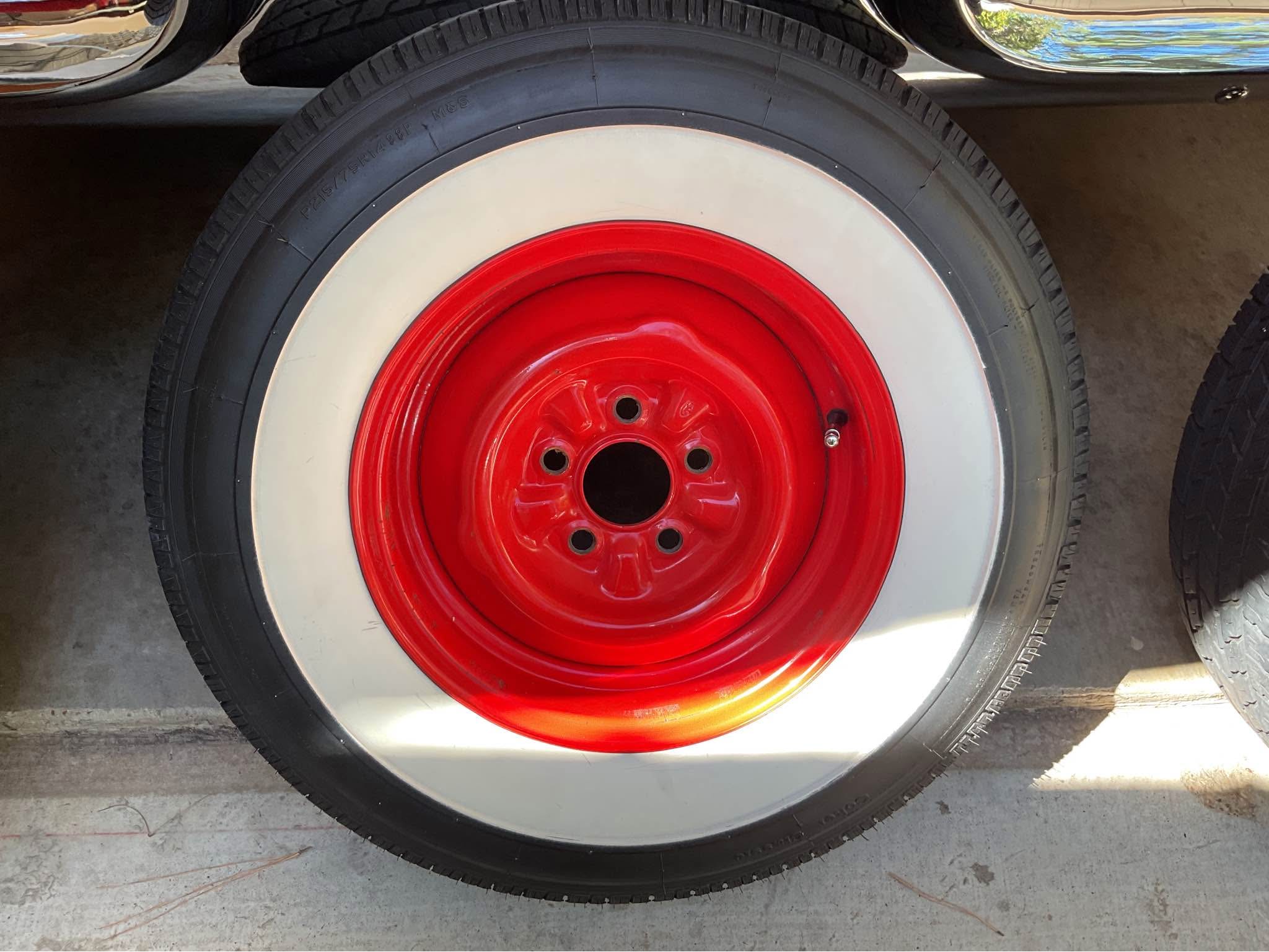 Ford 14” wheels with mounted and balanced Coker Wide White Wall Radial ...