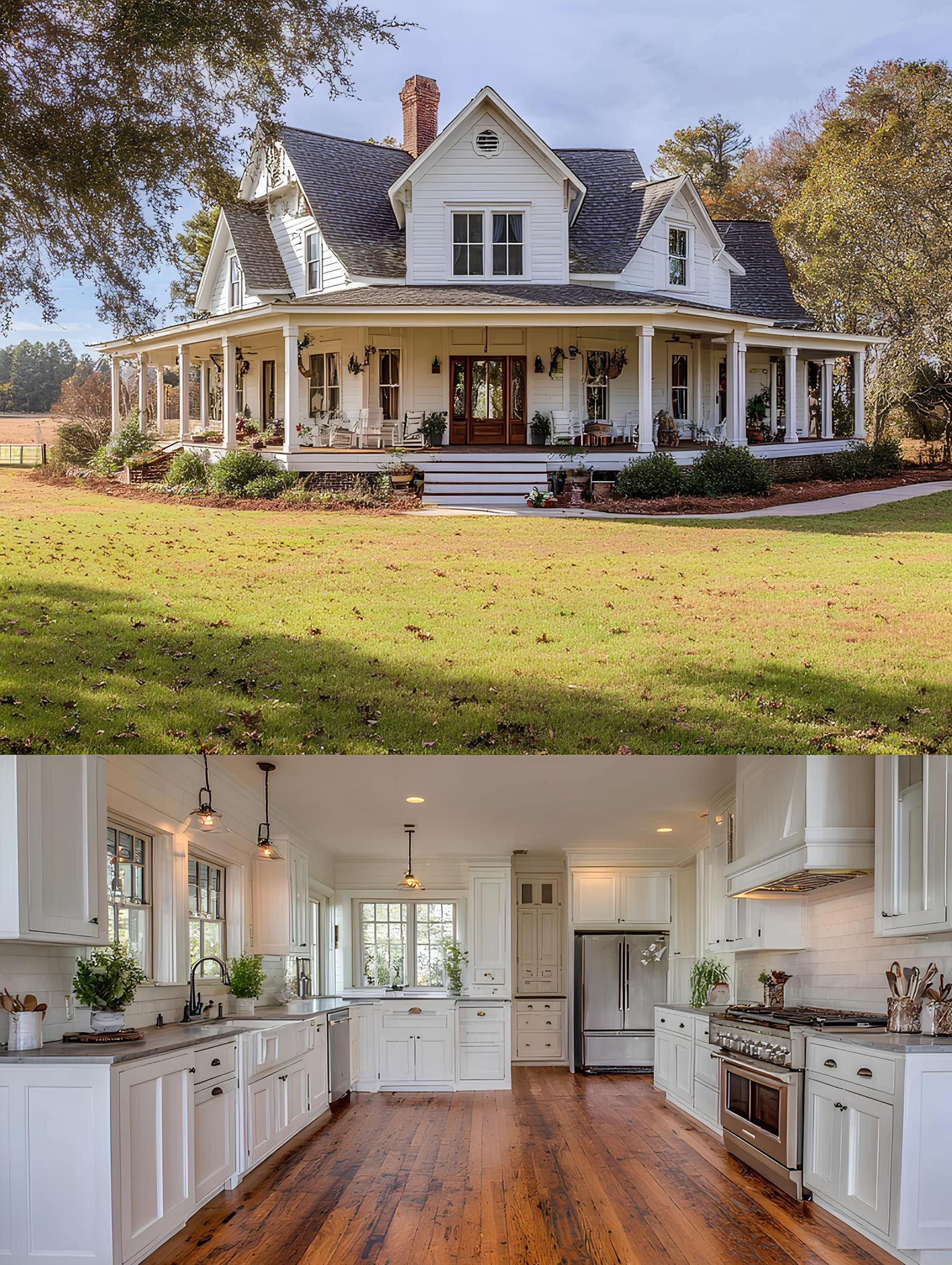 Farmhouse - Just you, me, and this front porch 🏠😍 Floorplan and cost 👉 ...