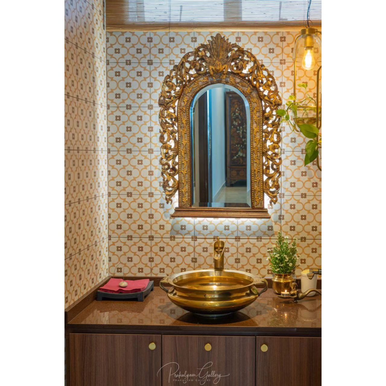 Prakalyam - Powder rooms need to be a little glamorous no? Subtle ...