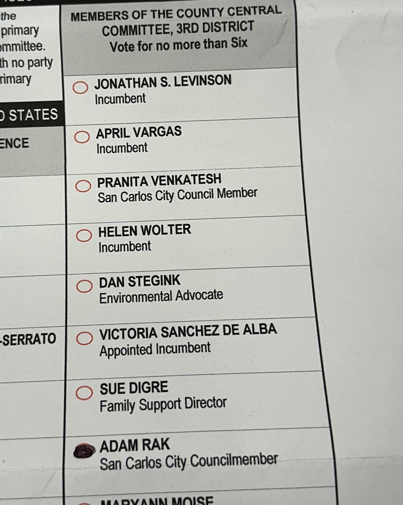 San Carlos City Council Member Adam Rak