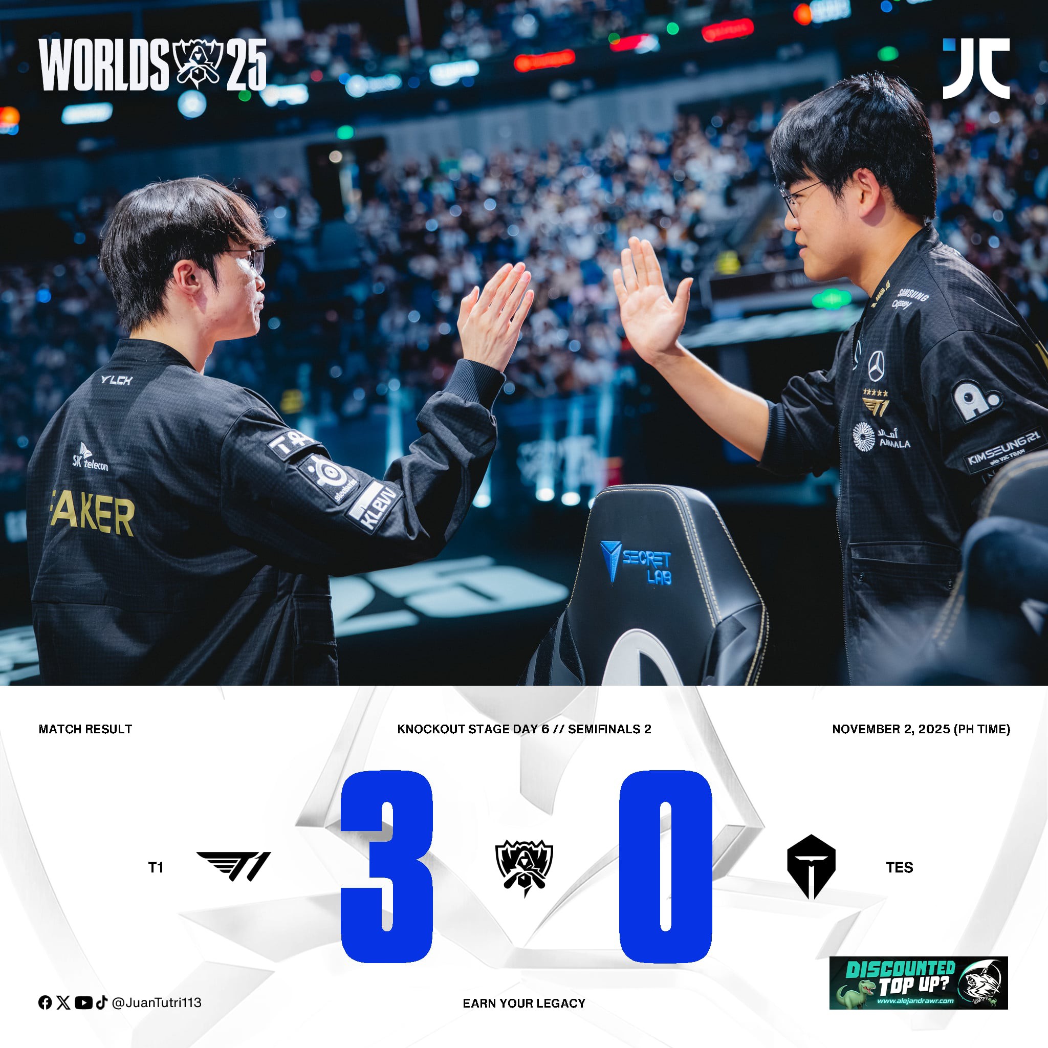 JC - T1 stomps Top Esports and will to Worlds Finals to defend their ...