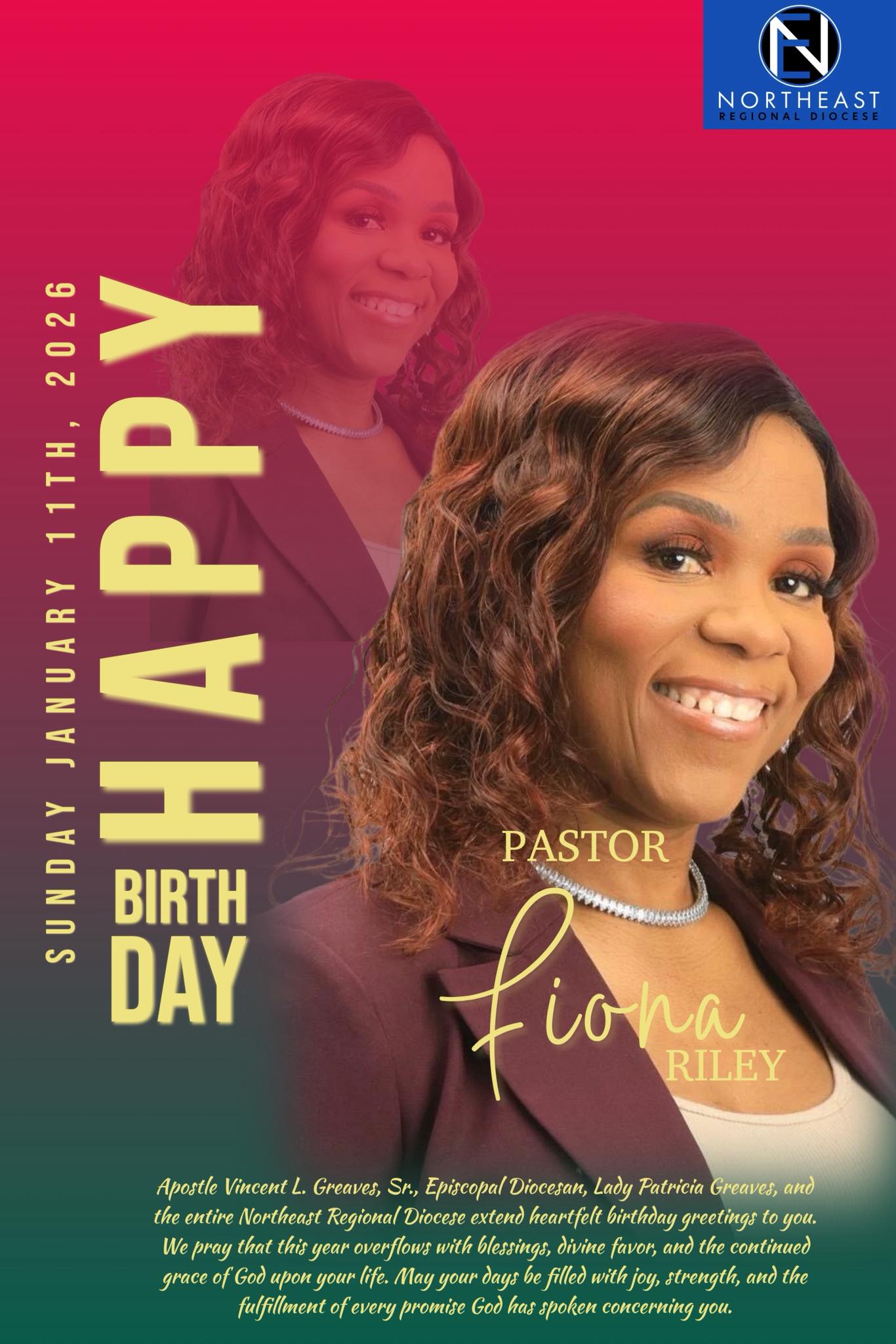 Happy Birthday Pastor Fiona... - Northeast Regional Diocese | Facebook