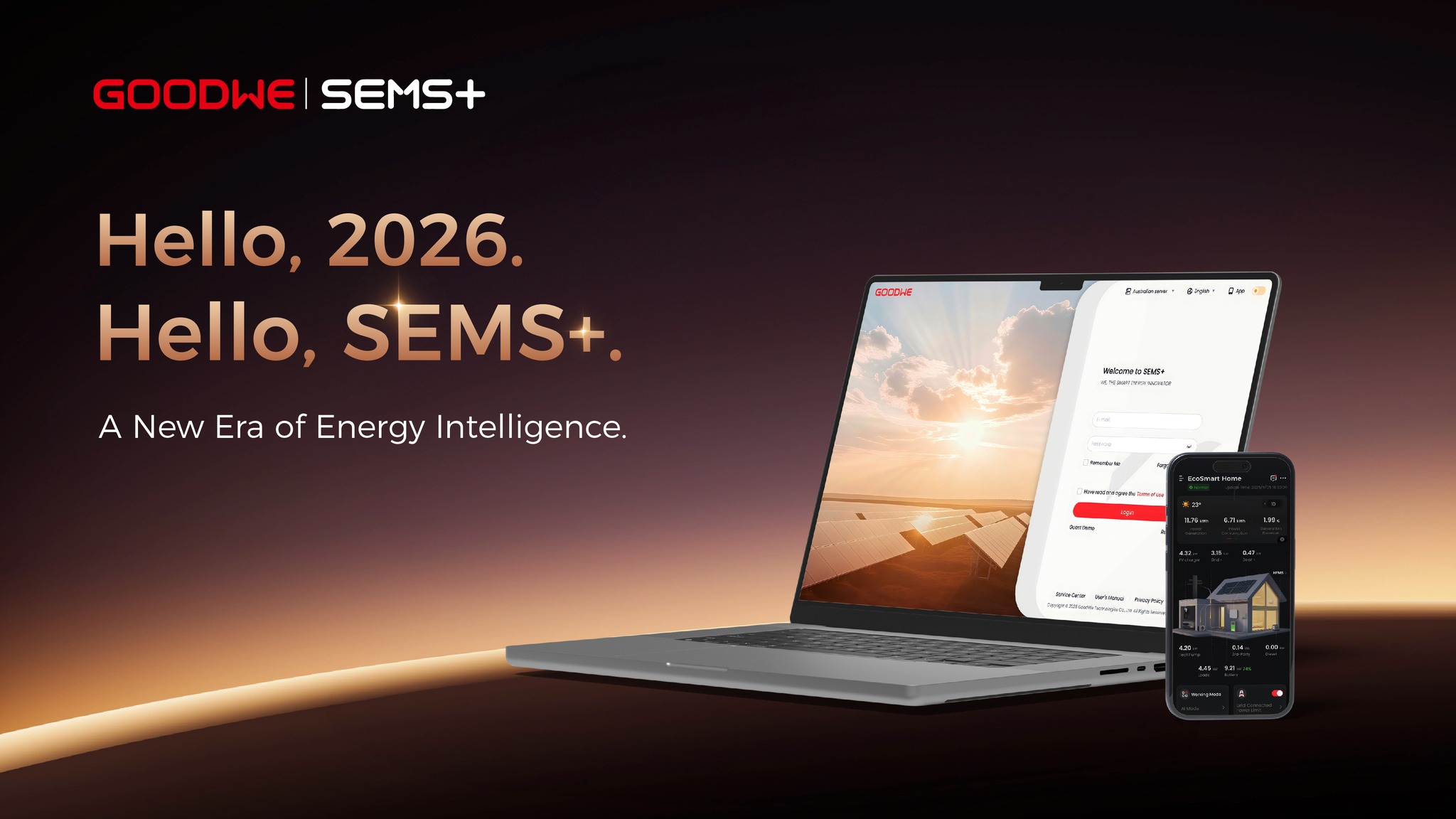 GoodWe - Hello 2026. Hello SEMS+. A new era of smart energy begins now ...