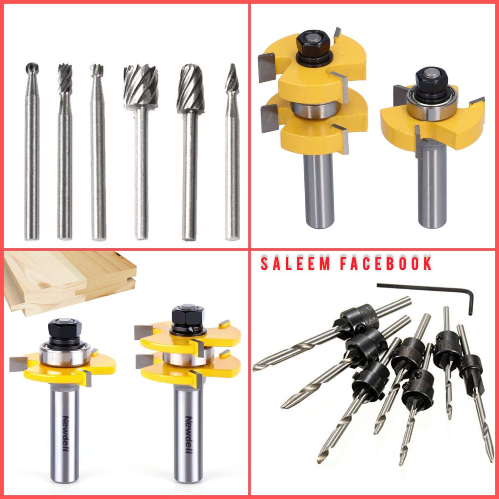 Newdeli 35-Piece Router Bit Set With 1/4" Shank - Tungsten Carbide Tips For Woodworking Projects