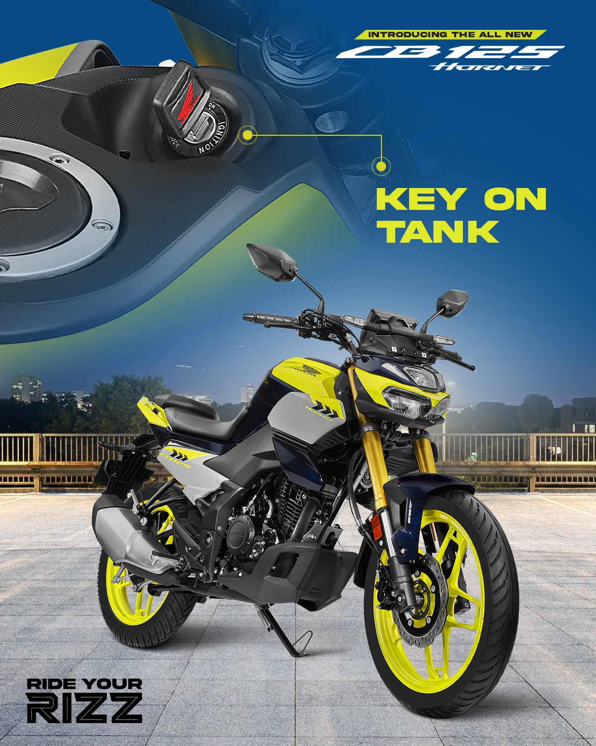 Honda - The tank-integrated key on the Honda CB125 Hornet enhances ...