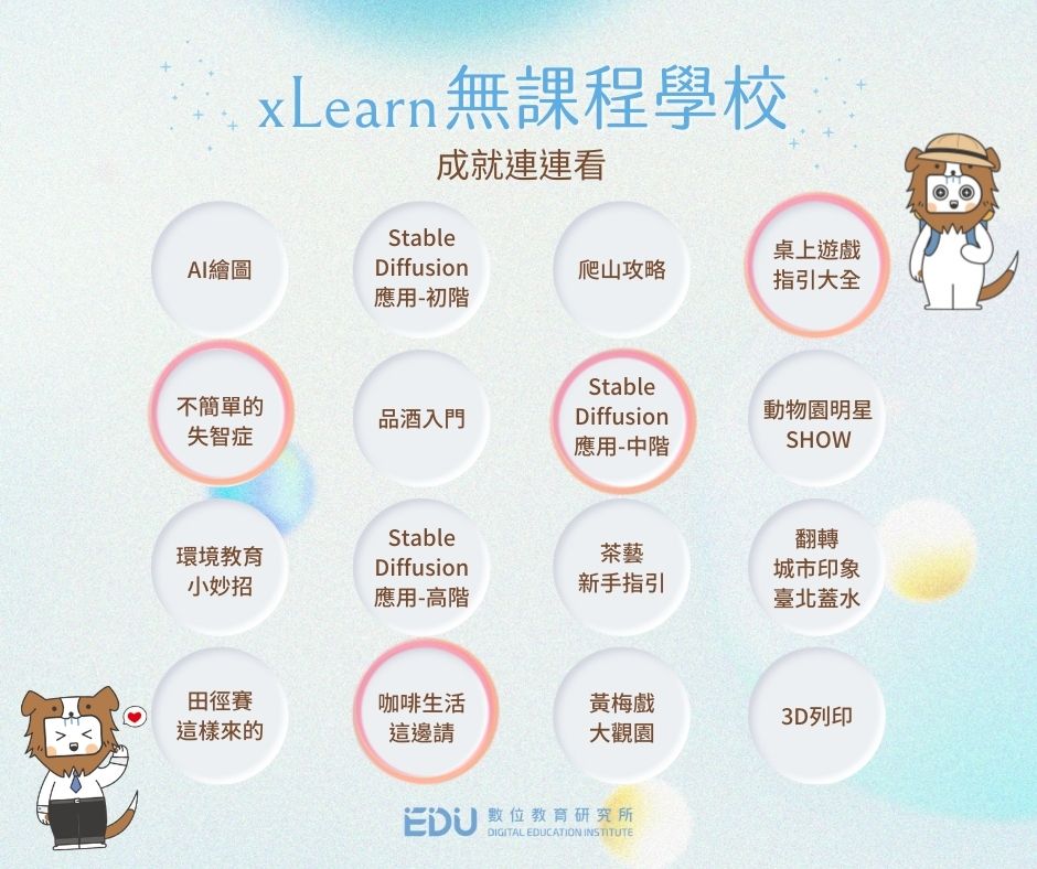 資策會數位教育研究所 - #阿才有話說 #xLearn成就在手 多樣技能帶著走( •̀ ω •́ ) #資策會教研所 #xLearn無課程學校 ...
