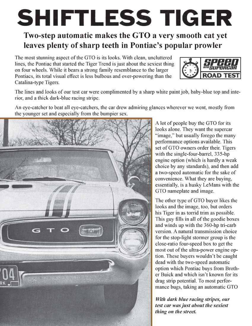 car life magazine road test results from '60s