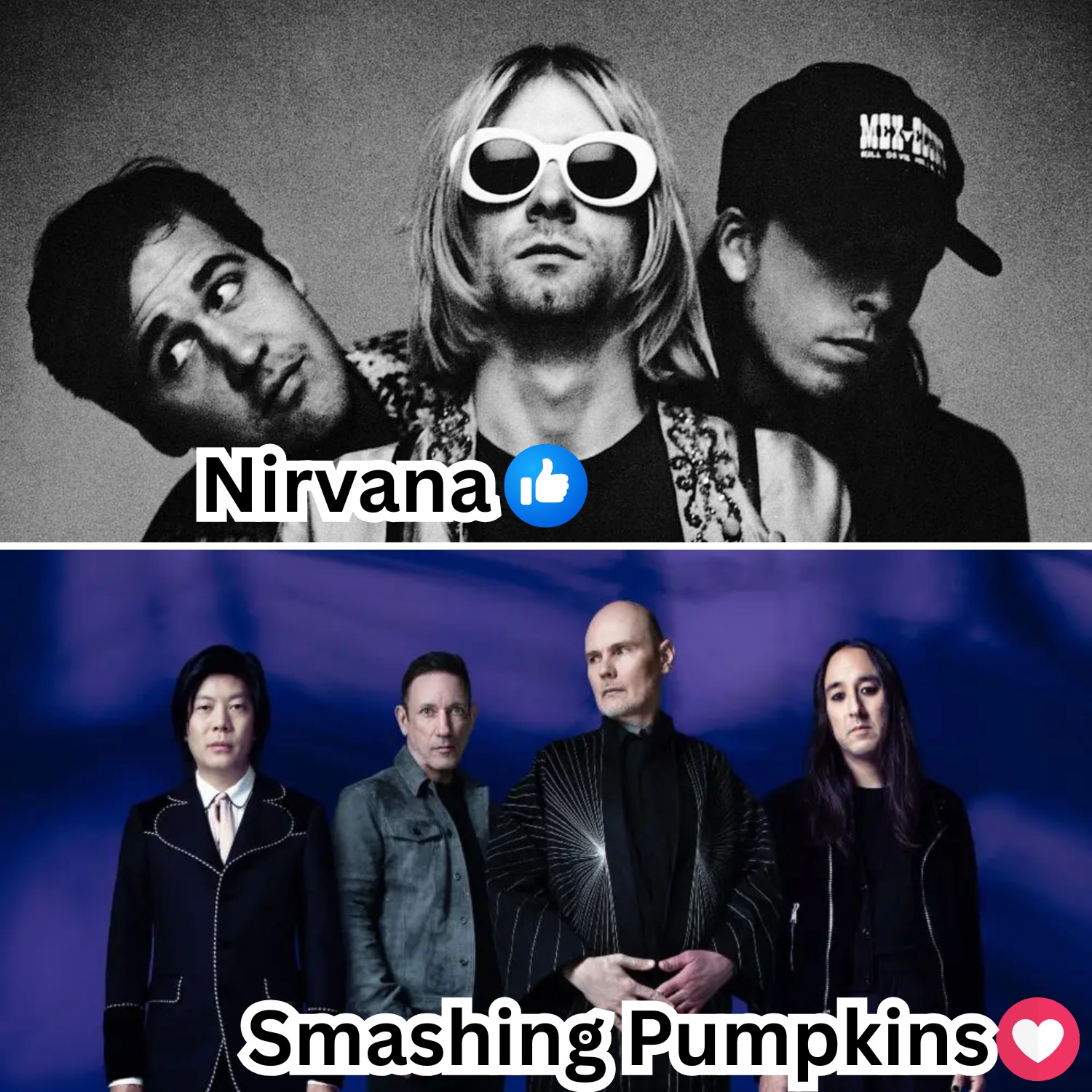 👍The Smashing Pumpkins / ❤️ Nirvana The Smashing Pumpkins are