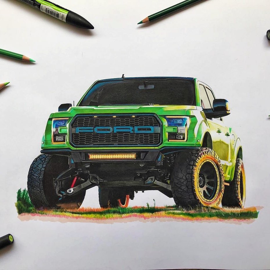 AutoArtsy - Artist Posted @firpodrawings #ford #raptor... | Facebook