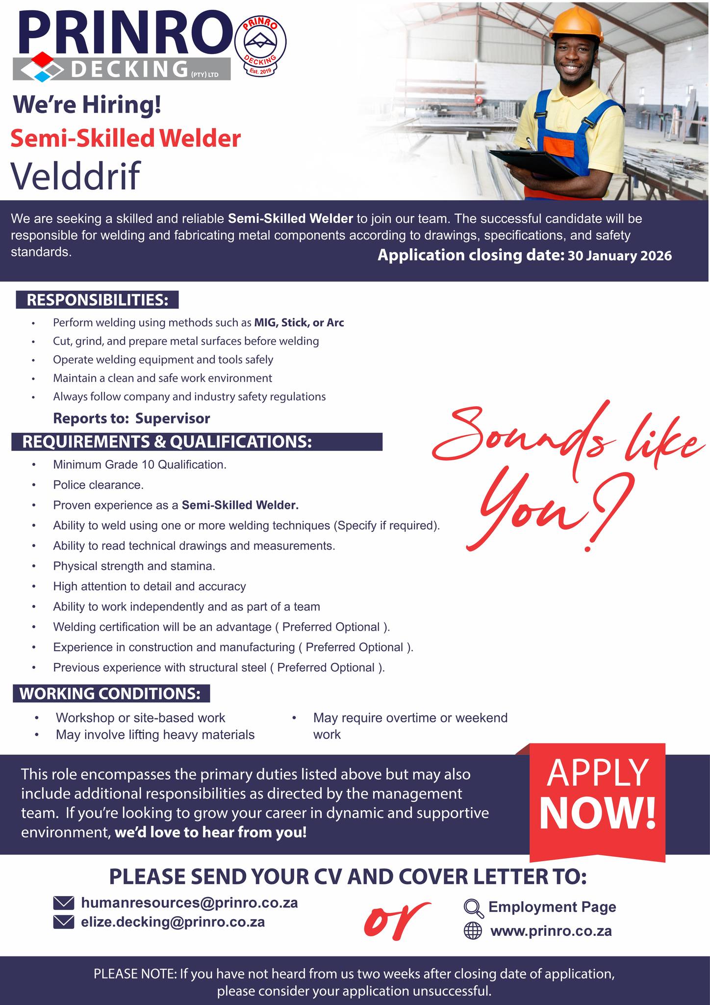 Prinro Decking | Velddrift