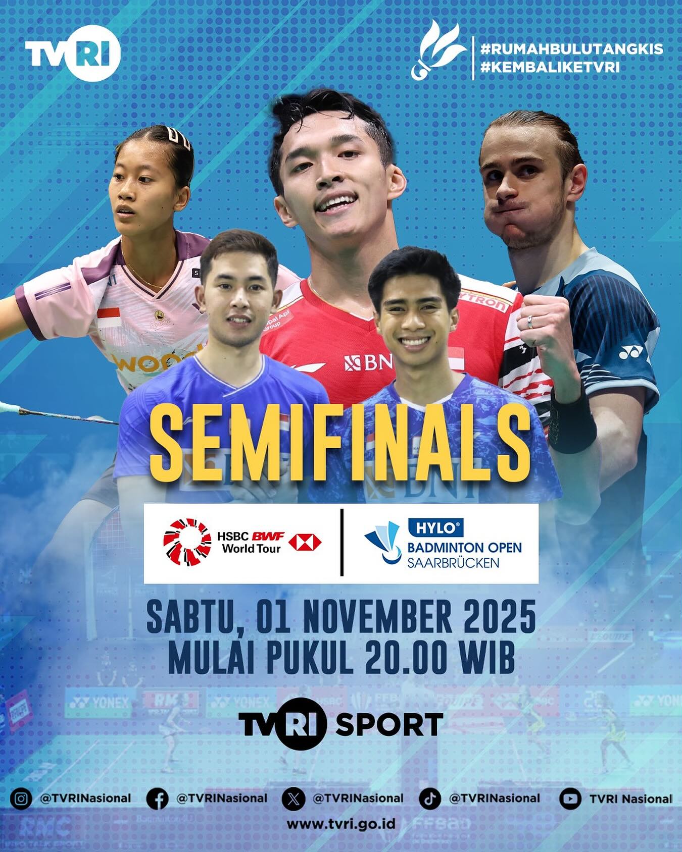 TVRI Sport HD - 🏸 MENUJU BABAK PENENTU! Para pejuang raket... | Facebook