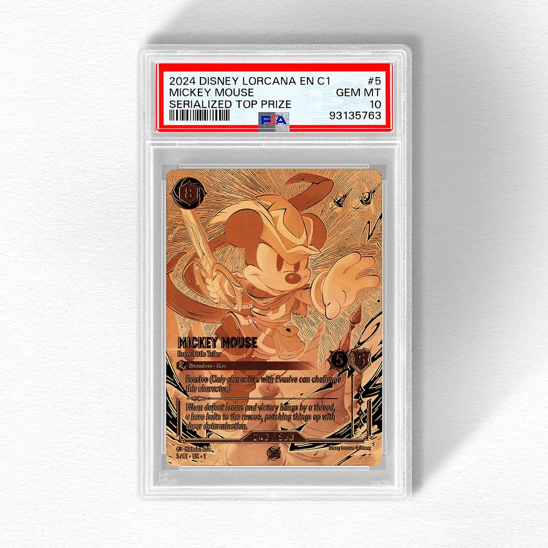 mickey mouse brave little tailor lorcana card 2023 Disney TCG #115/204 Brave Little Tailor Evasive (Only characters with Evasive can challenge this character.) Striking Gold: CGC Cards Grades