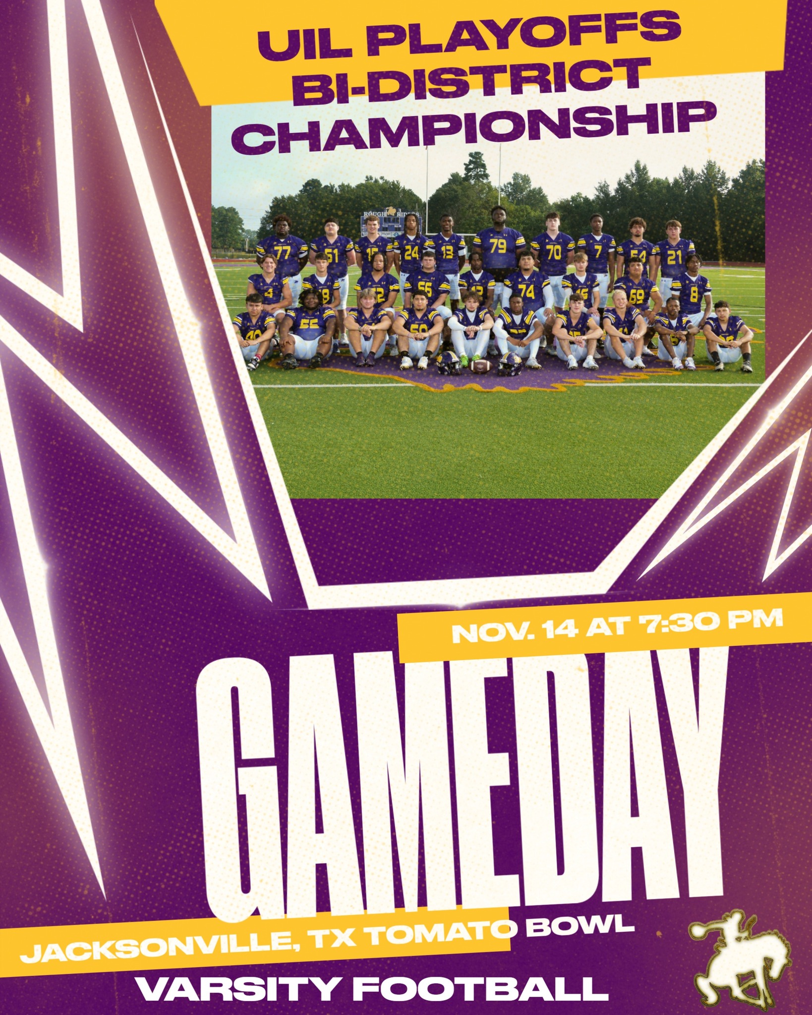 Center - 💜🏈Let's GO, Riders!💜🏈 Wishing our Roughriders the best of luck ...