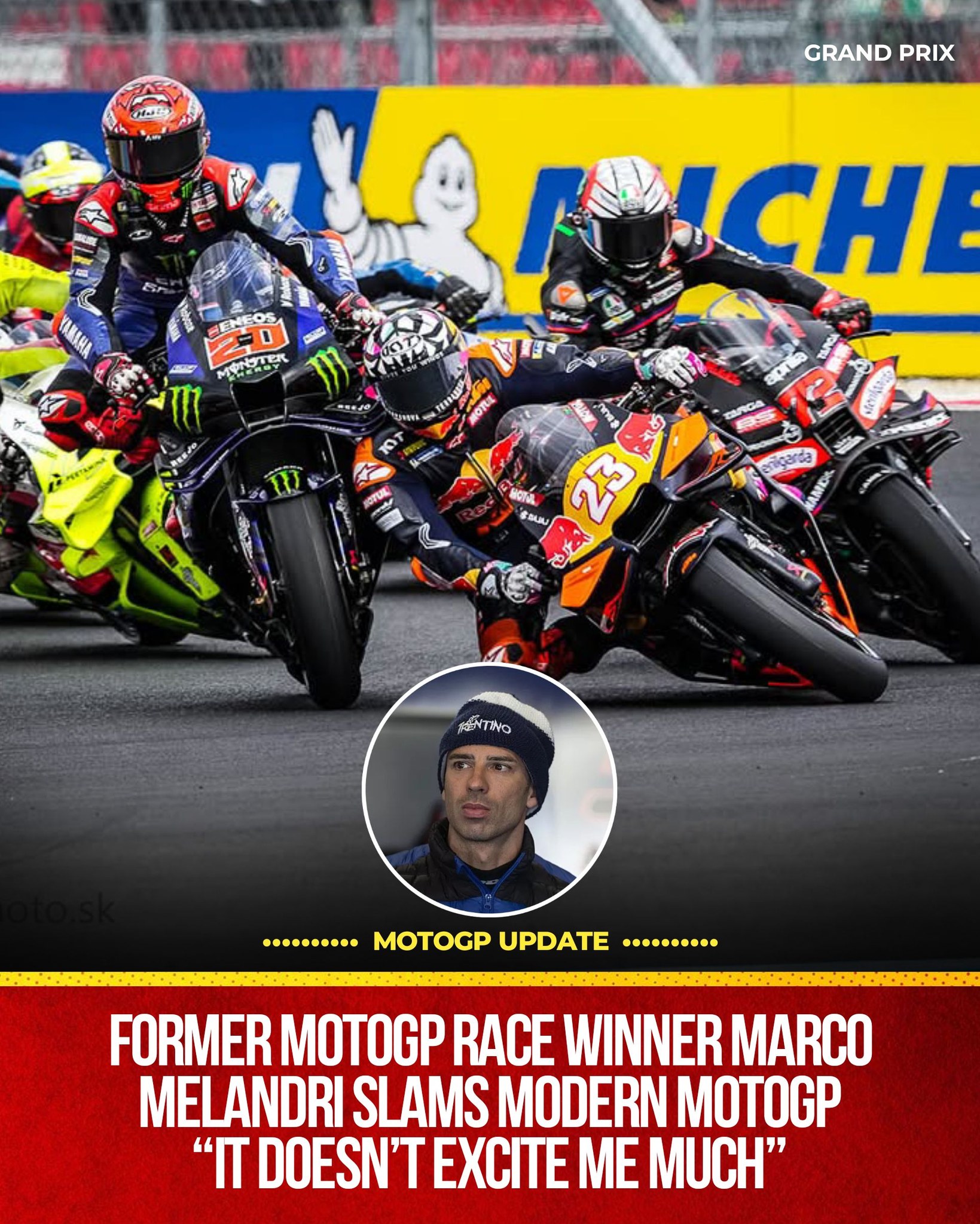 GRAND - Ex-MotoGP rider Marco Melandri, a five-time premier-class ...