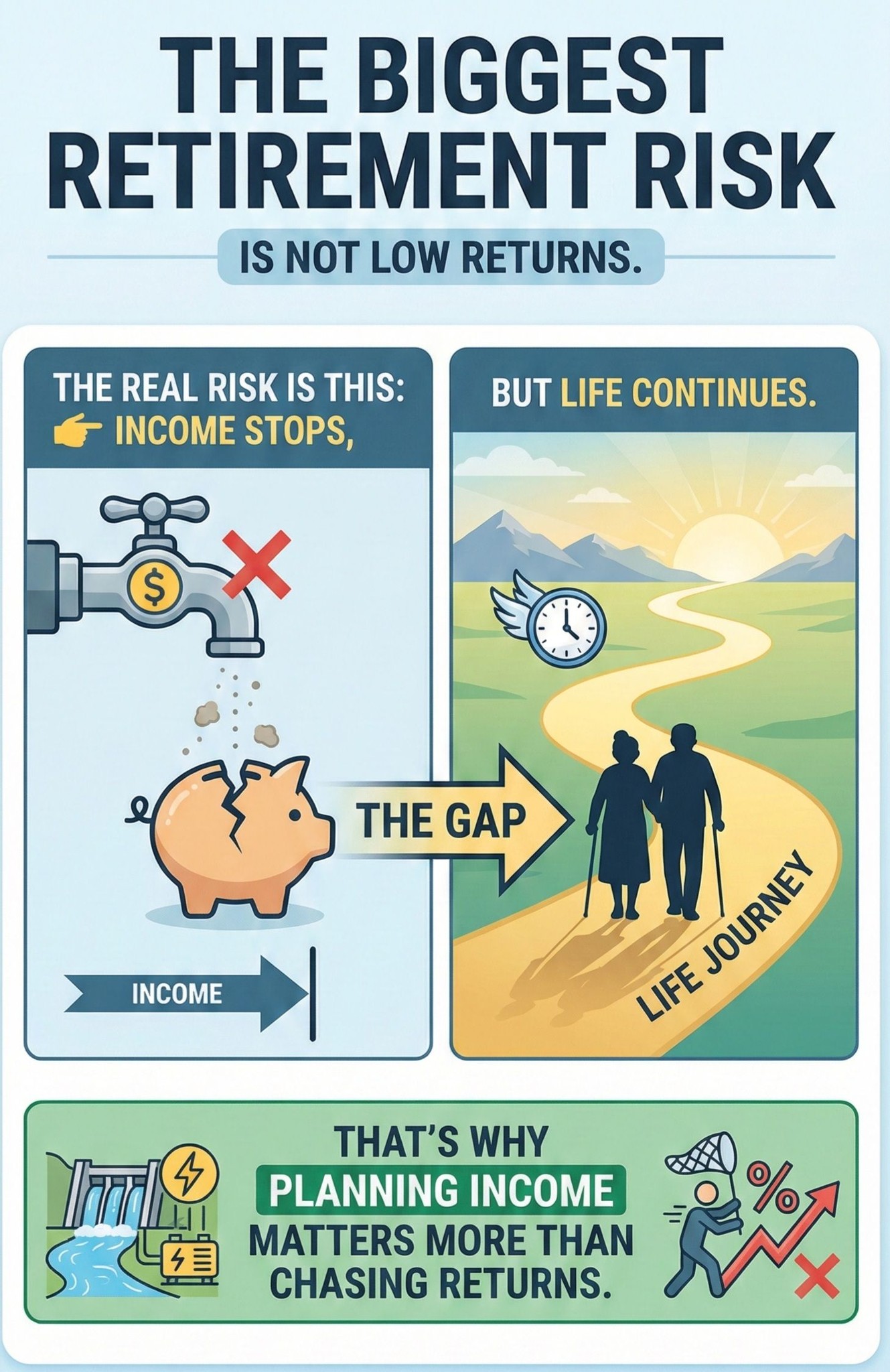 The biggest retirement risk is... - Insurance & Investment | Facebook