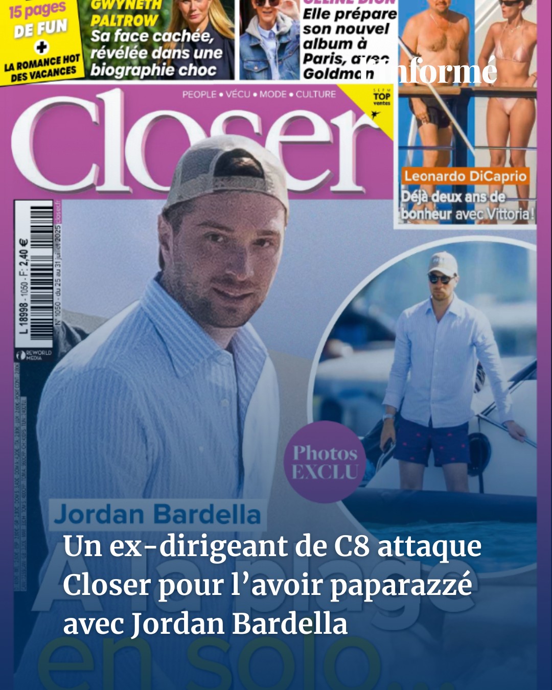 L'Informé - 📸 Le magazine avait diffusé des clichés de lui en vacances ...