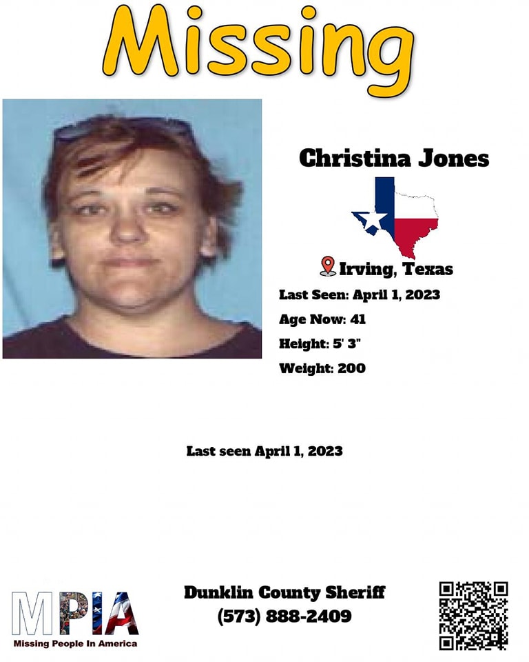 MISSING Christina Jones 📍... - Missing People In America | Facebook