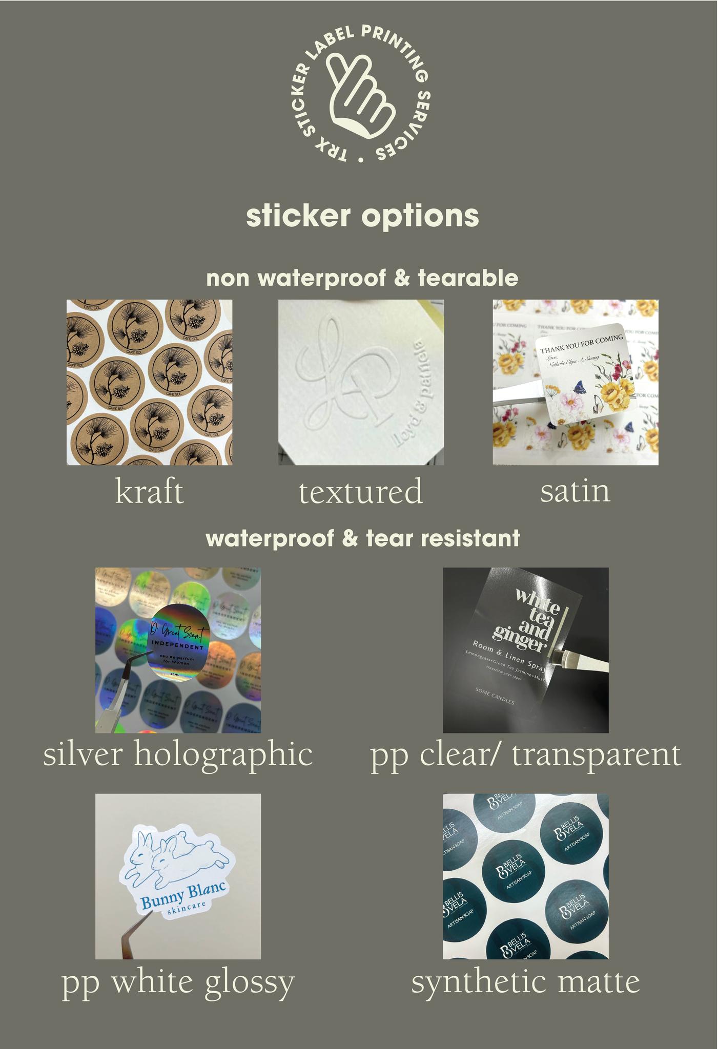TRX Sticker Label Printing Services | Manila