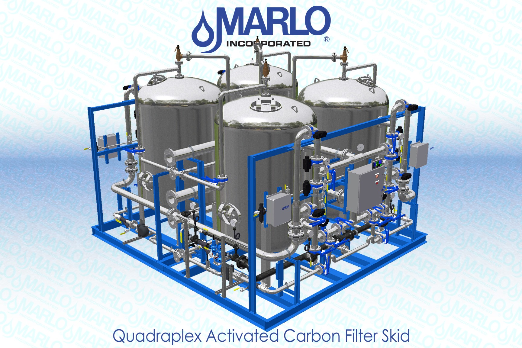 Marlo - Model of a MARLO Quadraplex Activated Carbon Filter Skid for a ...
