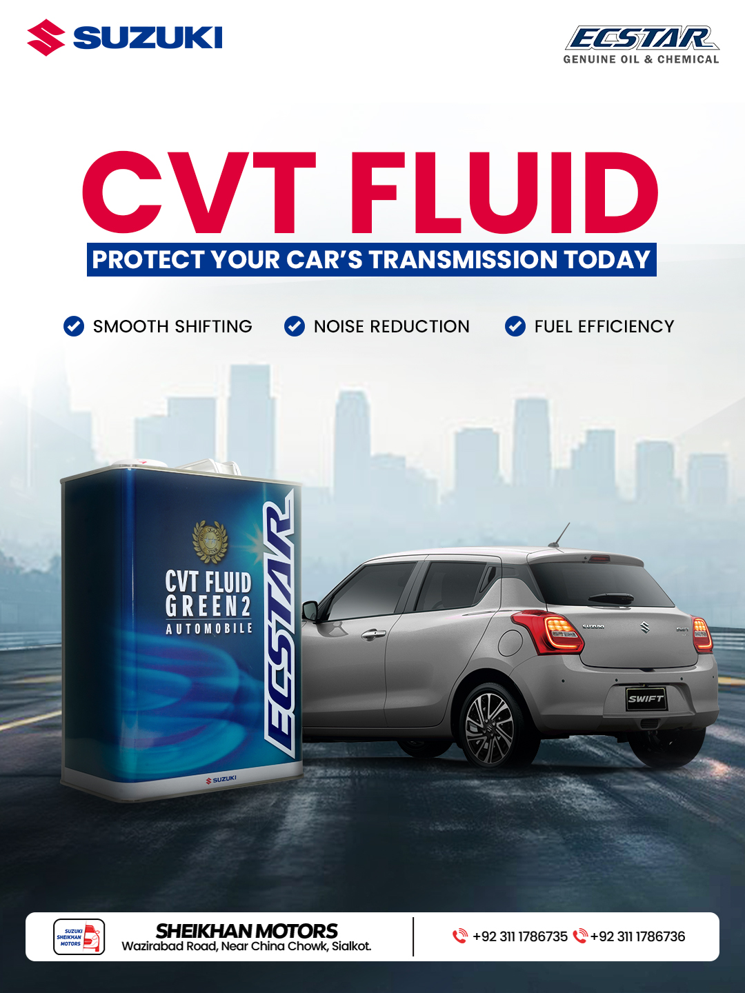 Protect your Suzuki's performance with Ecstar CVT Fluid Green 2