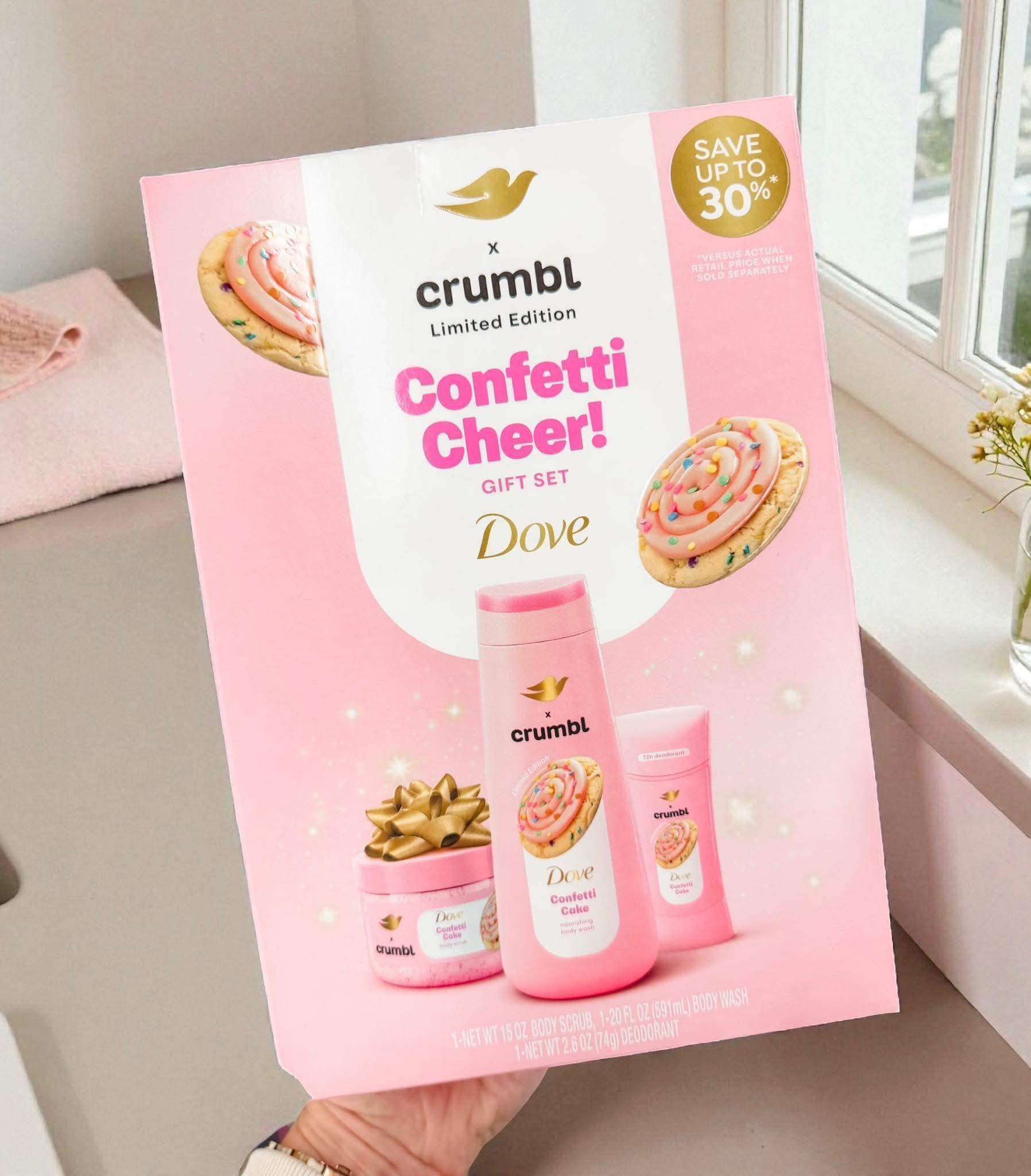 Walmart has limited edition Christmas gift sets of the crumbl X