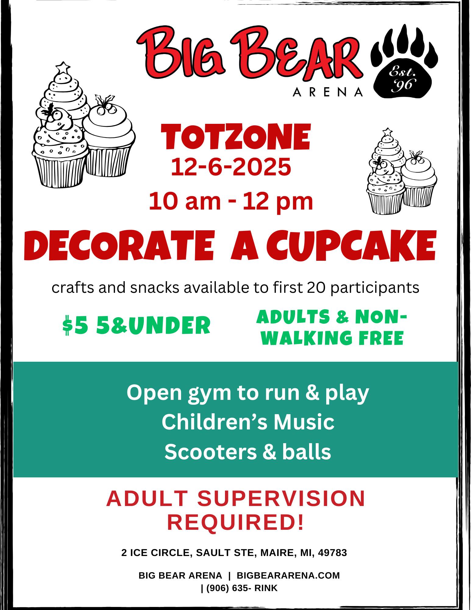 🎉 TotZone is back! 🎉 Join us... - Big Bear Arena- Chi Mukwa | Facebook