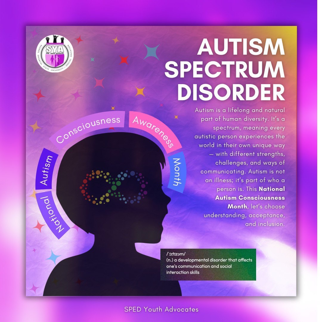 𝐍𝐚𝐭𝐢𝐨𝐧𝐚𝐥 𝐀𝐮𝐭𝐢𝐬𝐦 𝐂𝐨𝐧𝐬𝐜𝐢𝐨𝐮𝐬𝐧𝐞𝐬𝐬... - SPED Youth Advocates | Facebook