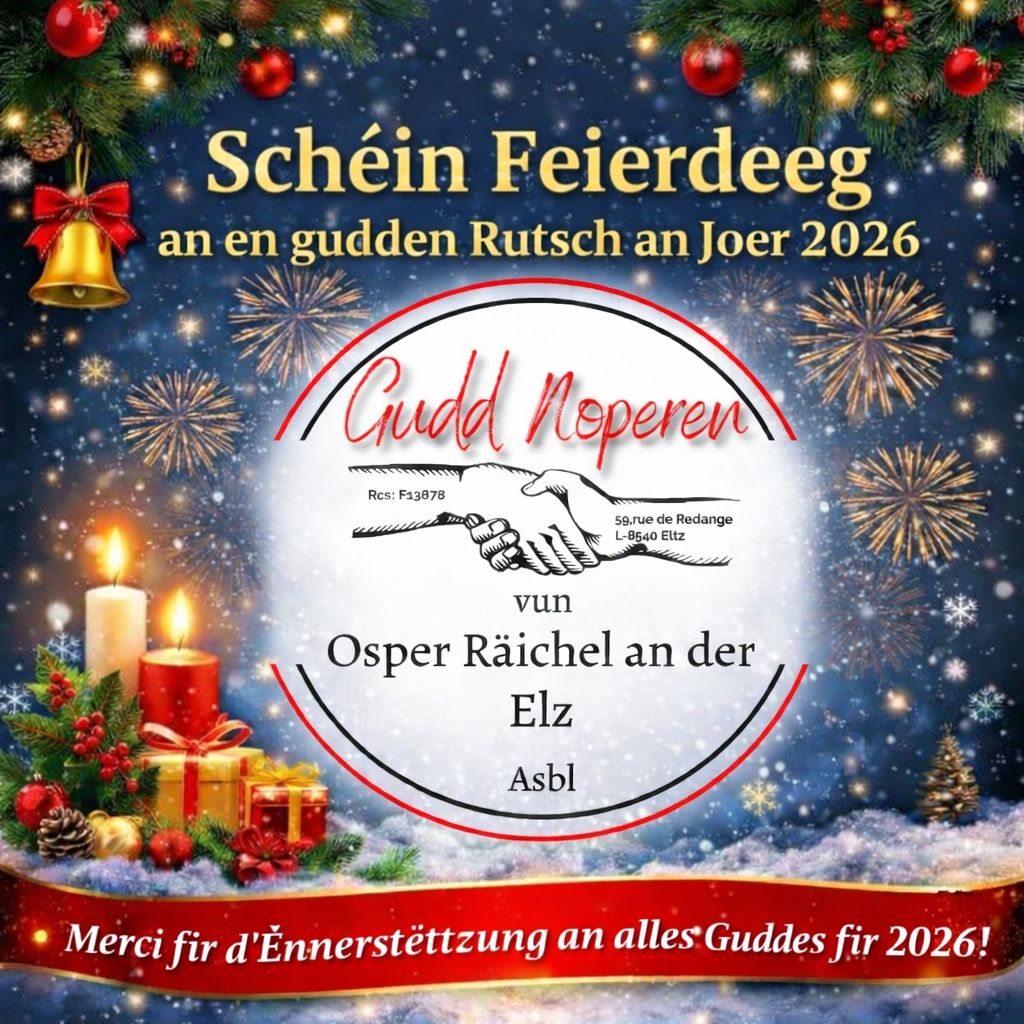 Gudd Noperen vun Osper Räichel an der Elz asbl