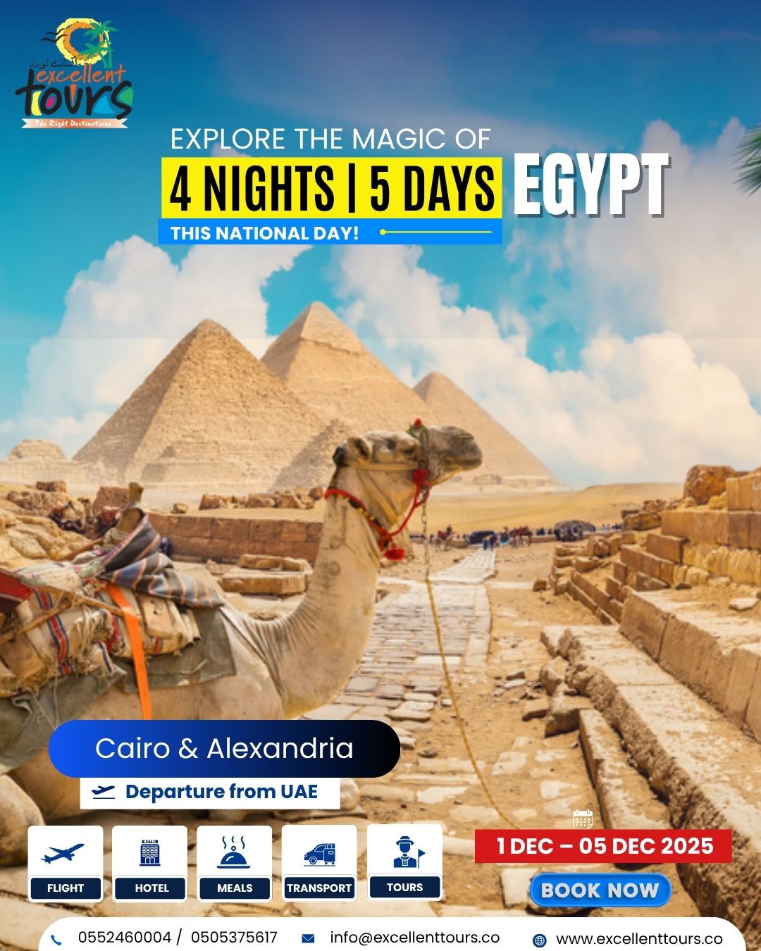 Excellent - 🇪🇬 This UAE National Day — Escape to the Land of Pharaohs ...