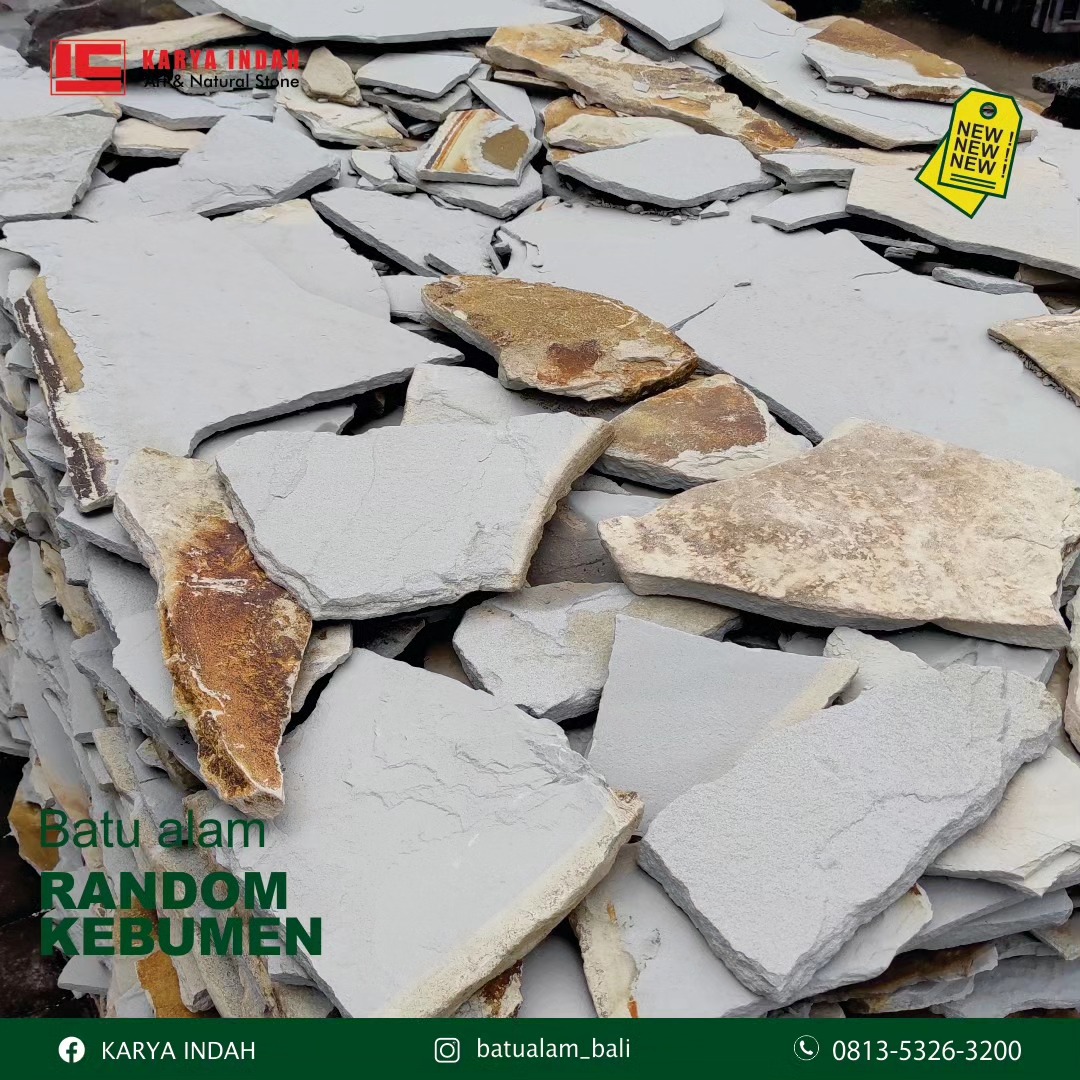 KARYA INDAH - NEW ! Batu Alam Random Kebumen Dengan...