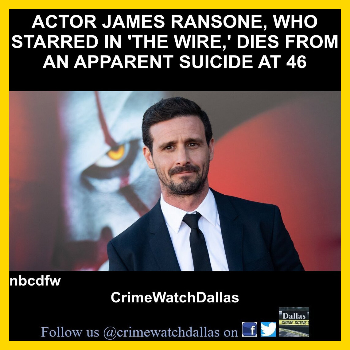 Crime-Watch-Dallas - Actor James Ransone died Friday from an apparent ...