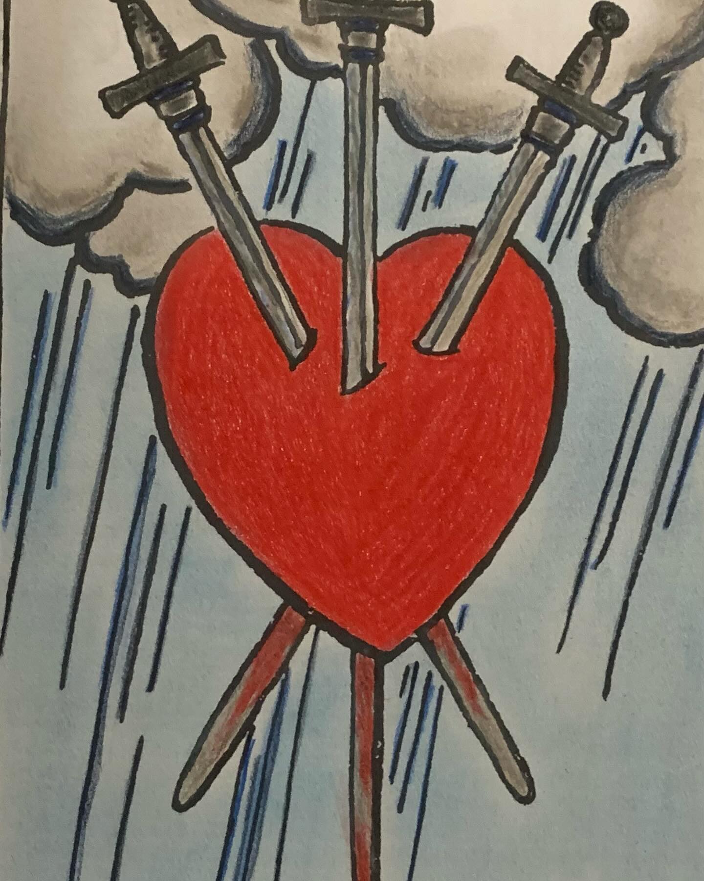 The Three of Swords slashes... - Donna the Psychic Tarot Lady