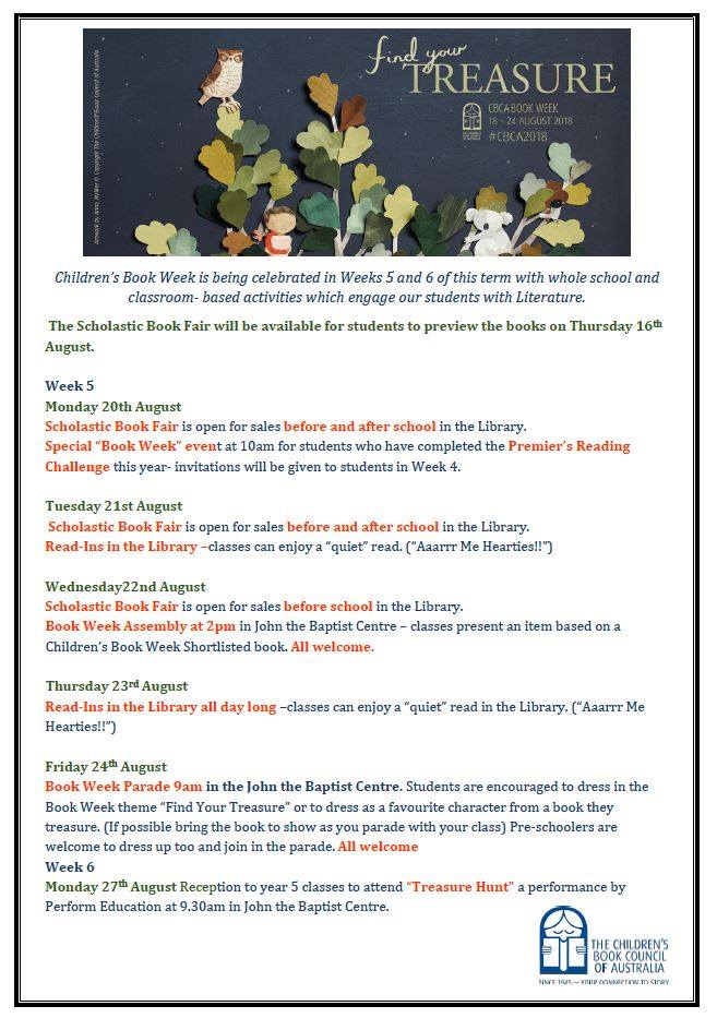 Book Week Our Book... - St John the Baptist Catholic School