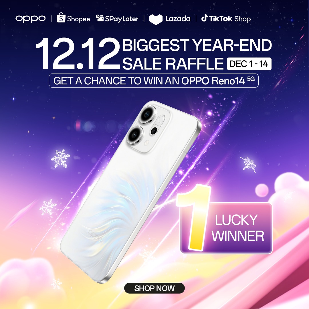 OPPO - 🎉 The OPPO 12.12 Biggest Year-End Sale Raffle is here! 🎉 Shop ...
