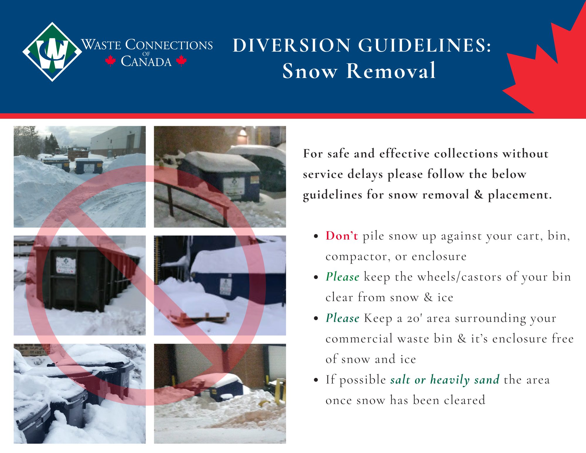 Waste - ️ With major snowfall across much of Canada this past week ...