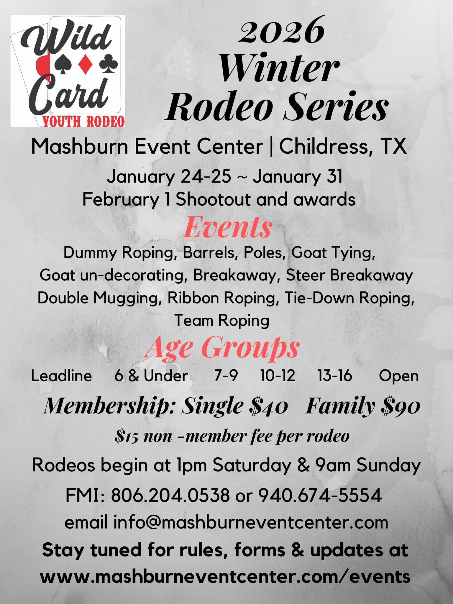 Wild Card Youth Rodeo | Childress TX