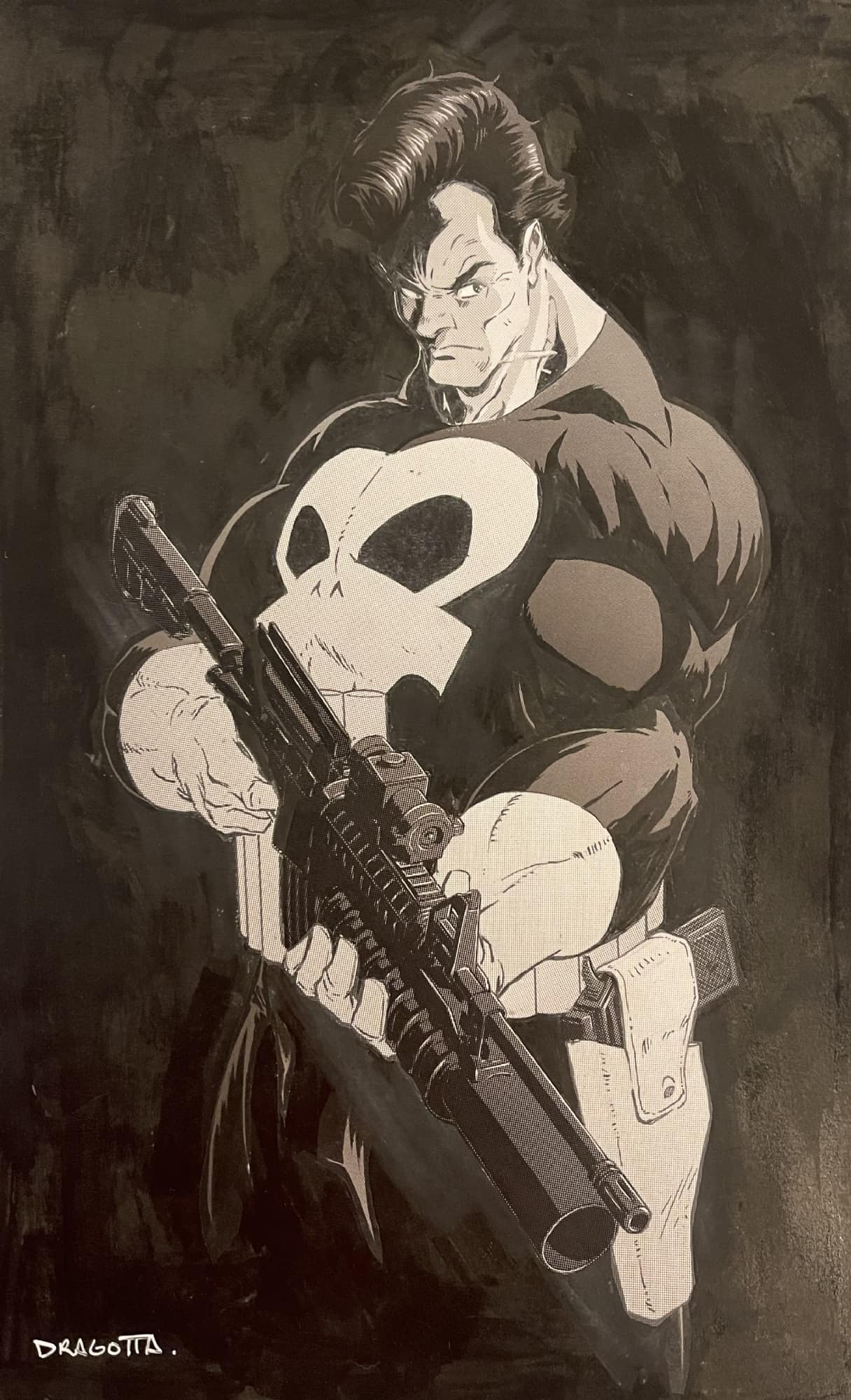 Punisher original art by Nick Dragotta for auction
