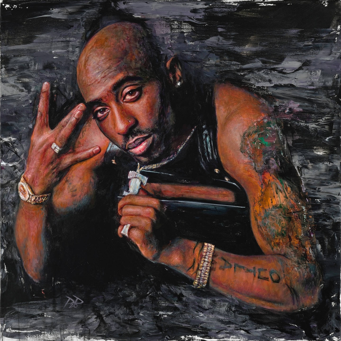 RIP Tupac Shakur 9.13.96. The last paintings I did of 2pac from