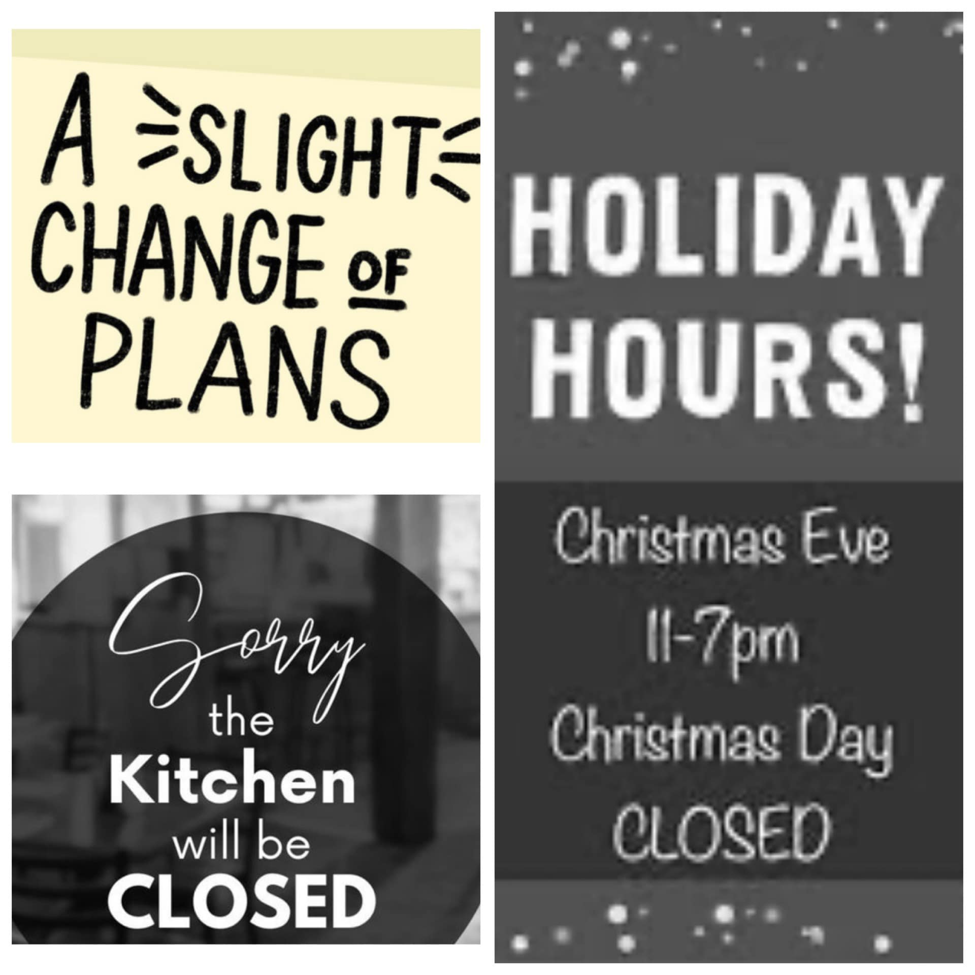 We’ve had a “slight change... - Hillside Sports Bar & Grill