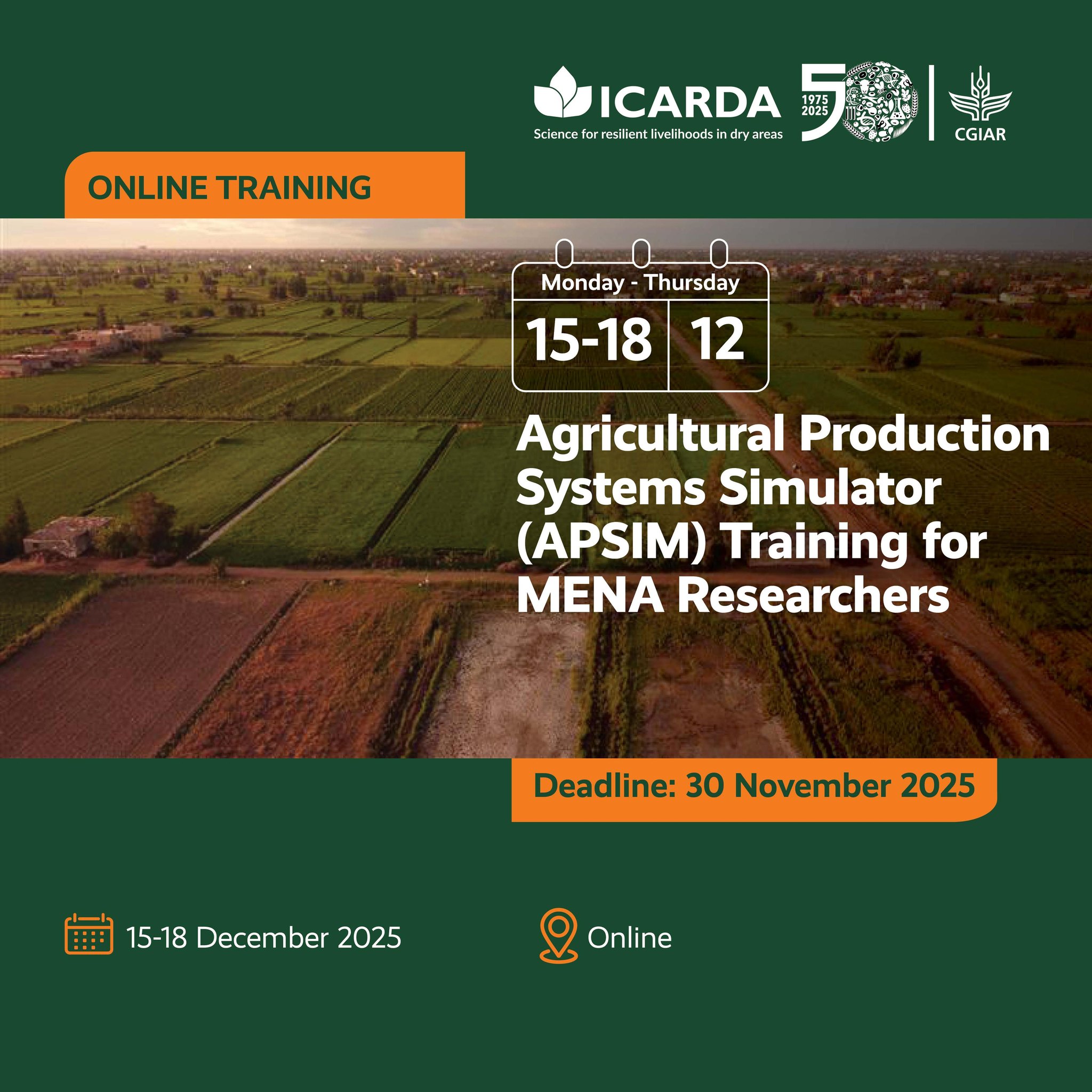 ICARDA is pleased to announce the APSIM Next Generation Basic ...