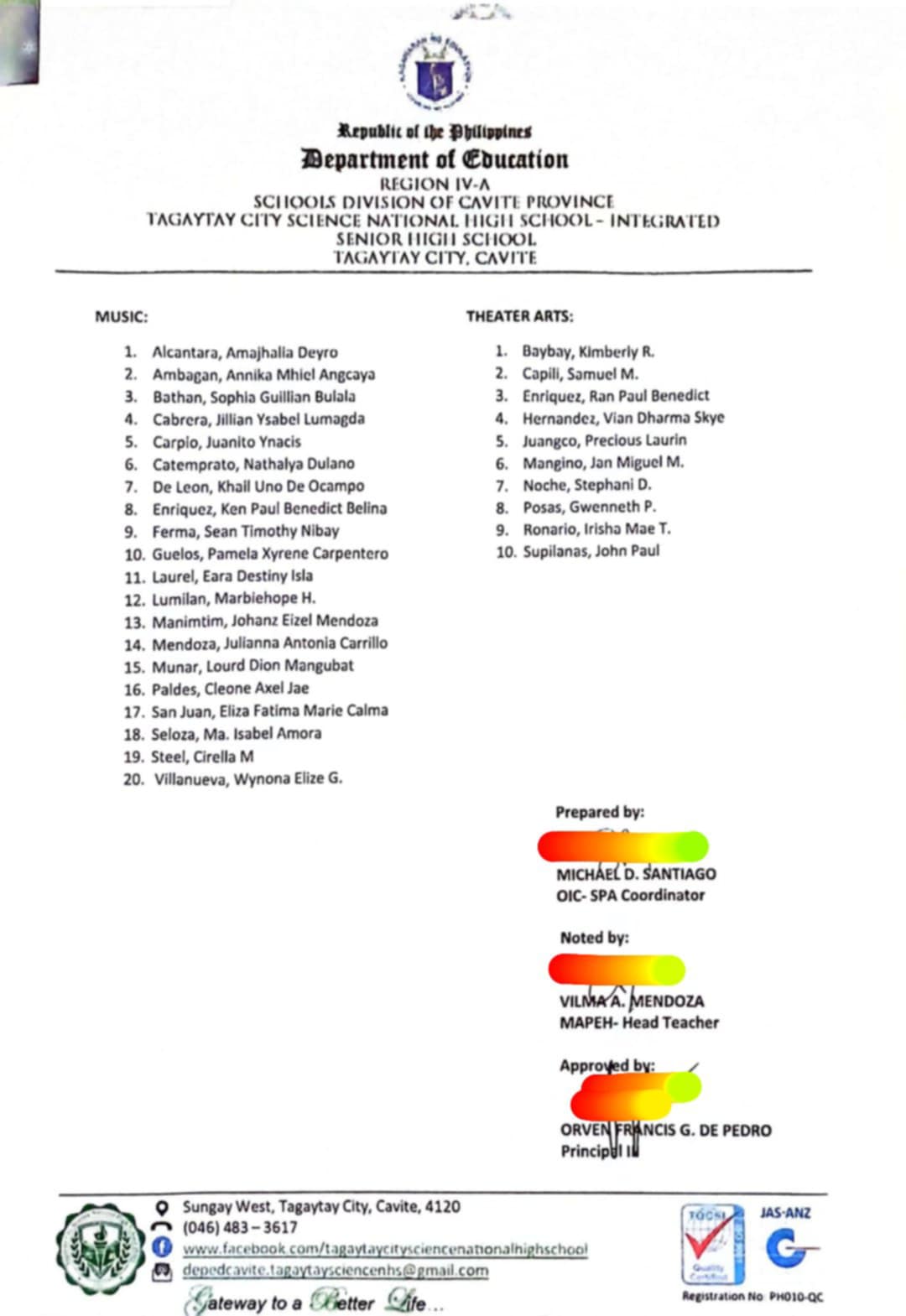 ANNOUNCEMENT Congratulations and Welcome mga Batang Sayanista! Special ...