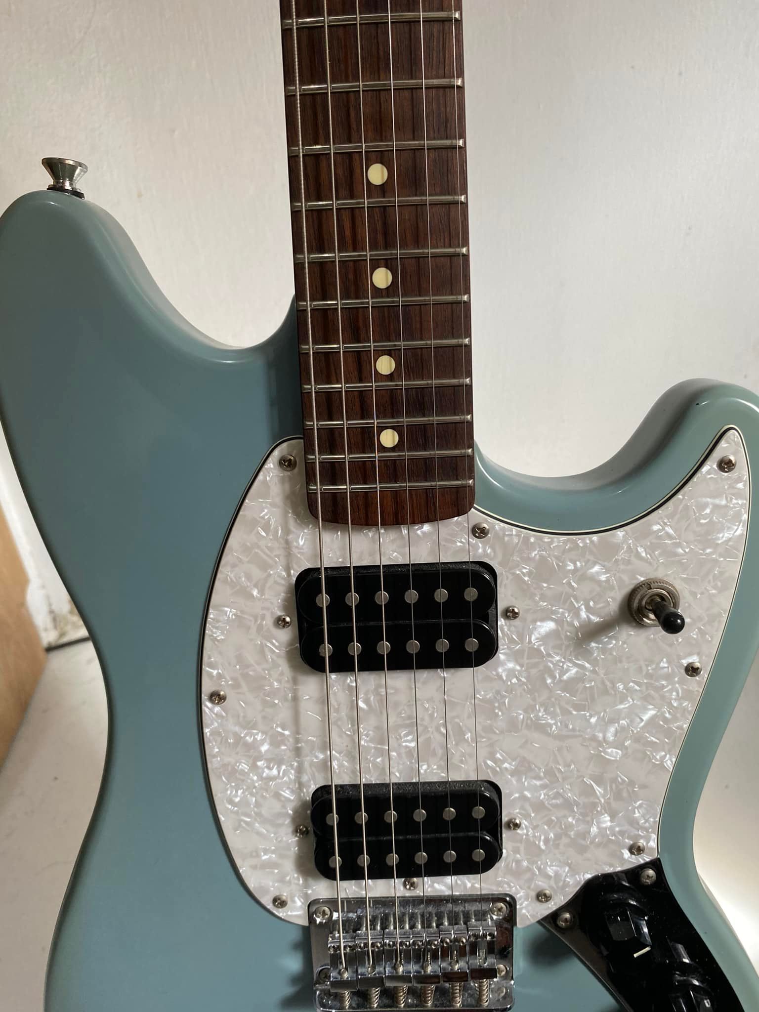 Here is my modded Squier Bullet Mustang I am planning to put some