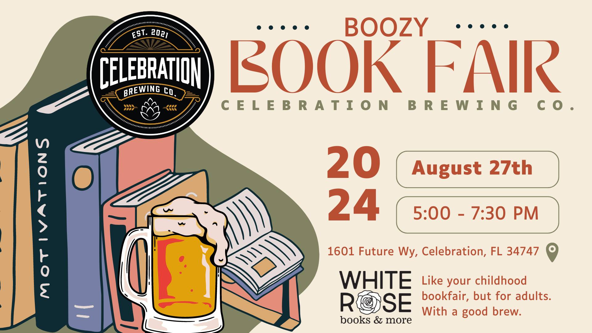Boozy Book Fair with Celebration Brewing Co.