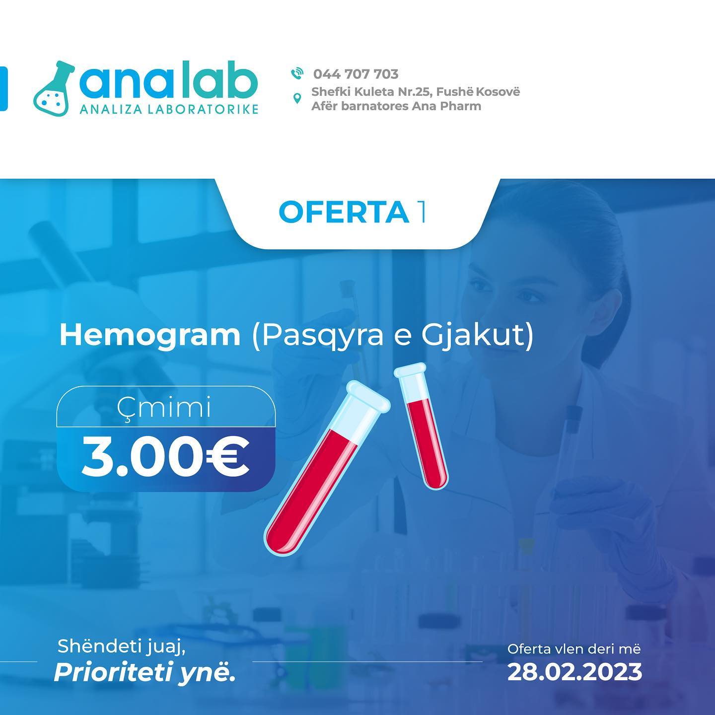 ANA LAB Laboratori | Fushë Kosovë